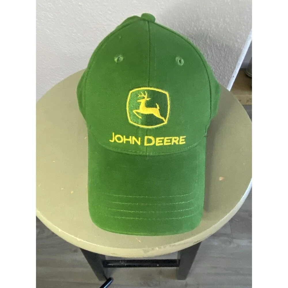 John Deere Patch Hat All Full Snapback Trucker Cap USA Louisville Mfg Vtg. OS